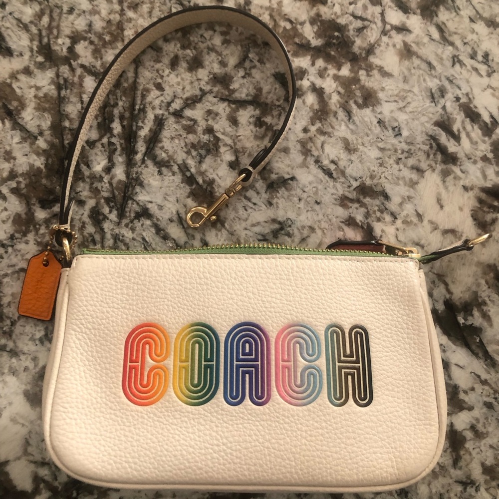 Coach Nolita 19 with Rainbow Coach 
Gold/Chalk Multi Style No. CA438